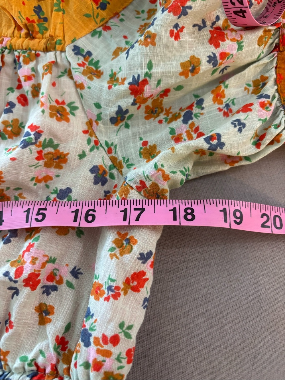 Anthropologie Tiered & True Maxi Dress Floral Patchwork Smocked Button Front S - Picture 8 of 9
